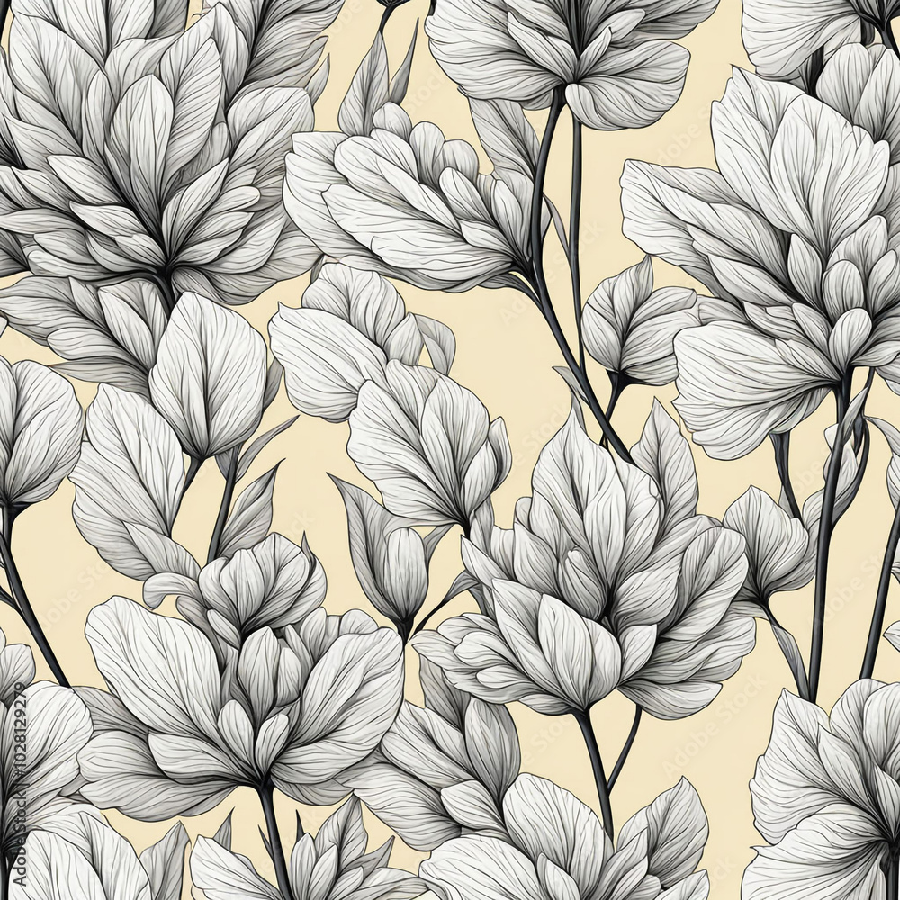 Seamless floral pattern background design Seamless floral pattern background design