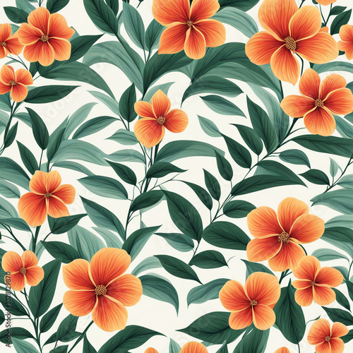 Seamless floral pattern background design