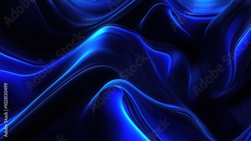 Wallpaper Mural Abstract Blue Waves Torontodigital.ca