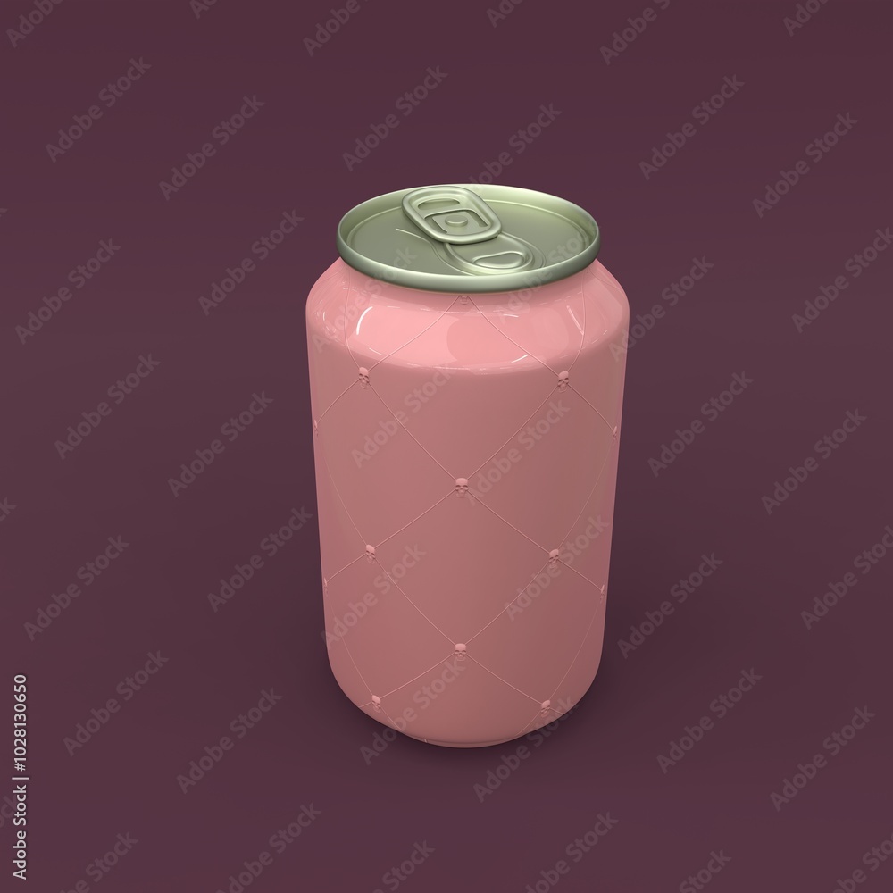 Aluminum glossy can on dark background. 3d illustration. Aluminum glossy can on dark background. 3d illustration.