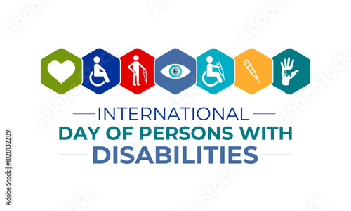 Vector graphic of International Day of Persons with Disabilities  is celebrated every year on 3 December. Increase awareness of disability in all aspects of life. Banner poster, flyer and background.