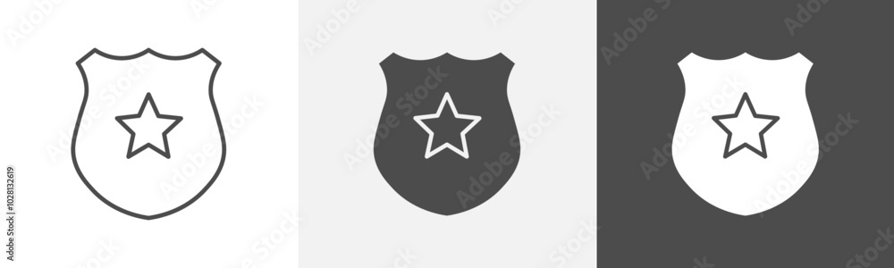 police badge icon Vector illustration art police badge icon Vector illustration art