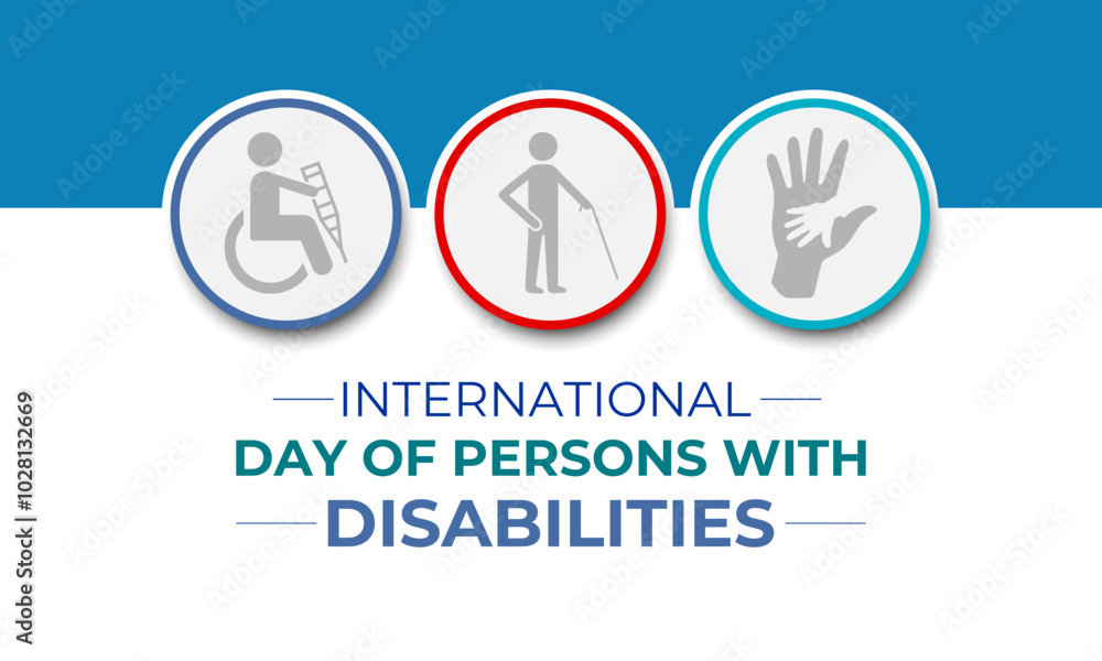 Vector graphic of International Day of Persons with Disabilities is celebrated every year on 3 December. Increase awareness of disability in all aspects of life. Banner poster, flyer and background. Vector graphic of International Day of Persons with Disabilities is celebrated every year on 3 December. Increase awareness of disability in all aspects of life. Banner poster, flyer and background.
