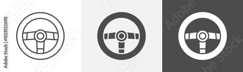 race steering wheel icon Vector illustration art