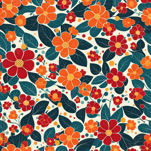 Seamless floral pattern background design