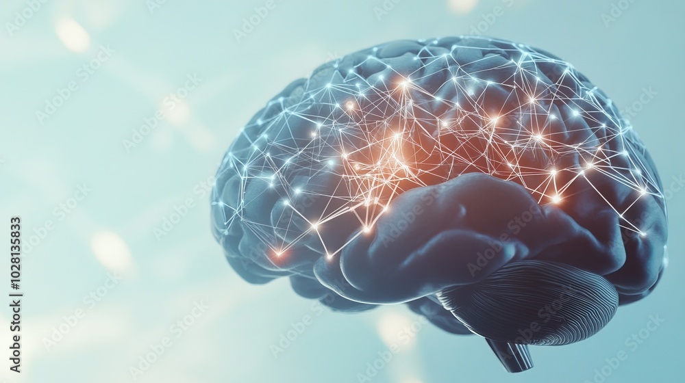 Close-up of human brain with intricate neural pathways, symbolizing cognitive biases and complex thought processes, ideal for educational or scientific presentations. Close-up of human brain with intricate neural pathways, symbolizing cognitive biases and complex thought processes, ideal for educational or scientific presentations.