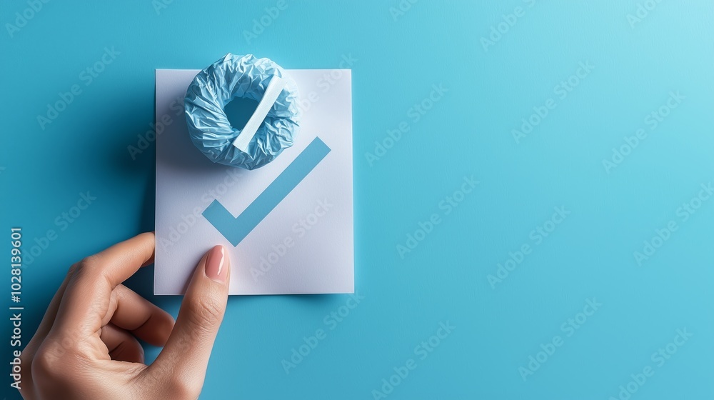 Minimalist Paper Resume Icon with Checkmark Minimalist Paper Resume Icon with Checkmark