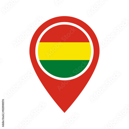 Free Download Bolivia flag location icon - GFXLoad