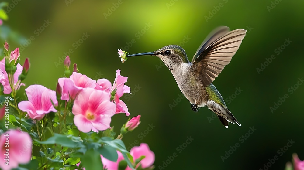 A vibrant hummingbird flitting among lush garden roses, its iridescent feathers shimmering in the sunlight as it hovers gracefully over the blossoms. The soft petals of the roses are in full bloom, A vibrant hummingbird flitting among lush garden roses, its iridescent feathers shimmering in the sunlight as it hovers gracefully over the blossoms. The soft petals of the roses are in full bloom,