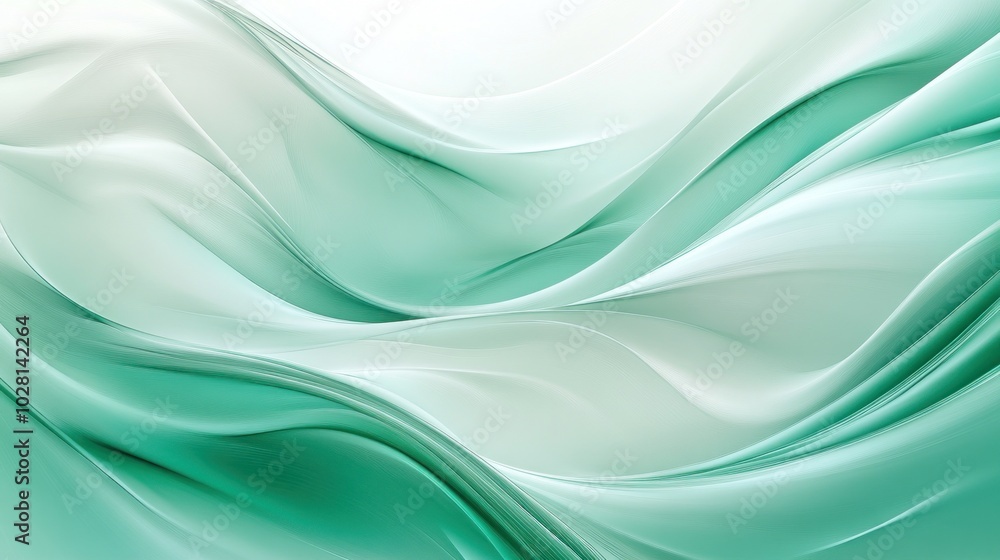 Abstract Green Waves Abstract Green Waves