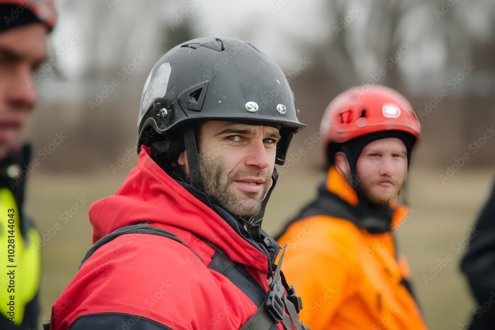 Local sports team practicing evacuation procedures during practice, players learning how to respond calmly in an emergency Local sports team practicing evacuation procedures during practice, players learning how to respond calmly in an emergency