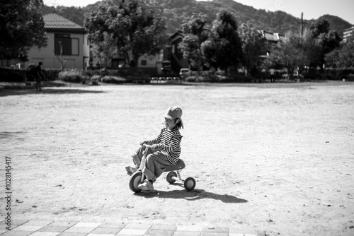 child riding a bike