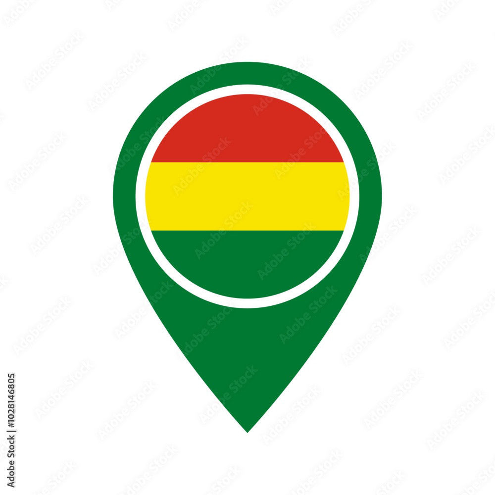 Bolivia flag location icon Bolivia flag location icon