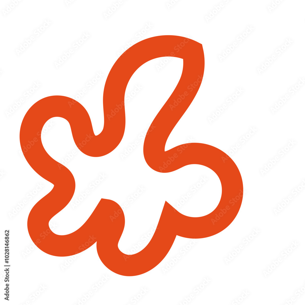Orange outline abstract shapes Orange outline abstract shapes