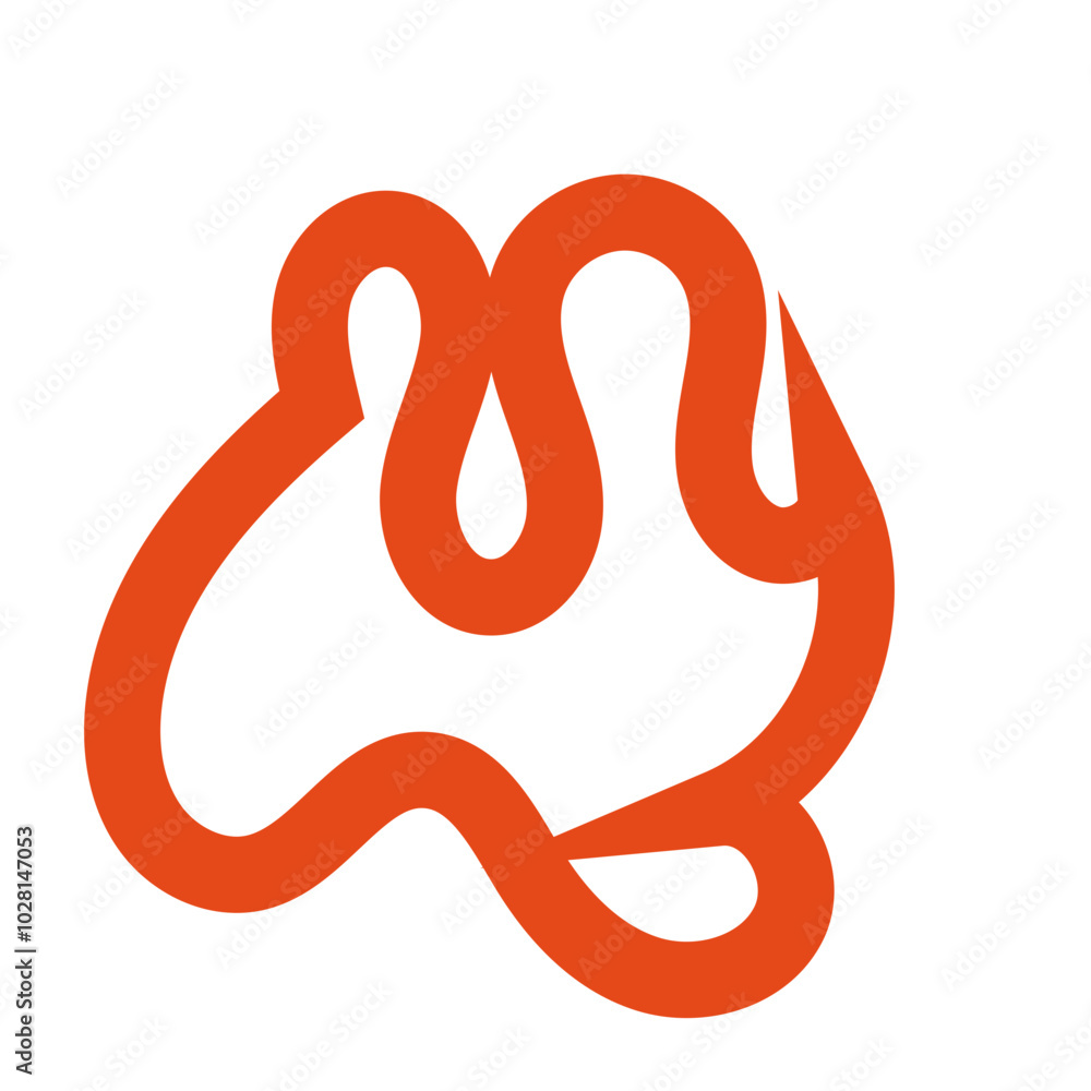 Orange outline abstract shapes Orange outline abstract shapes