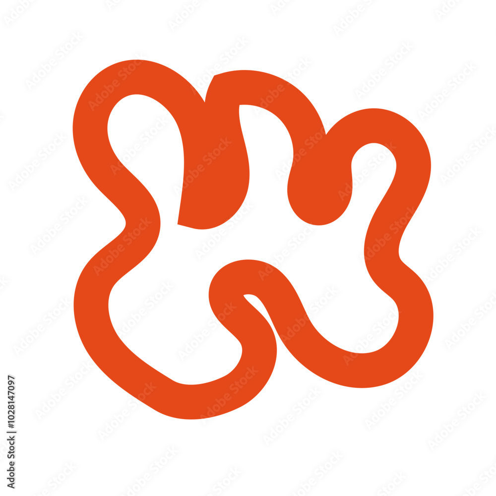Orange outline abstract shapes Orange outline abstract shapes