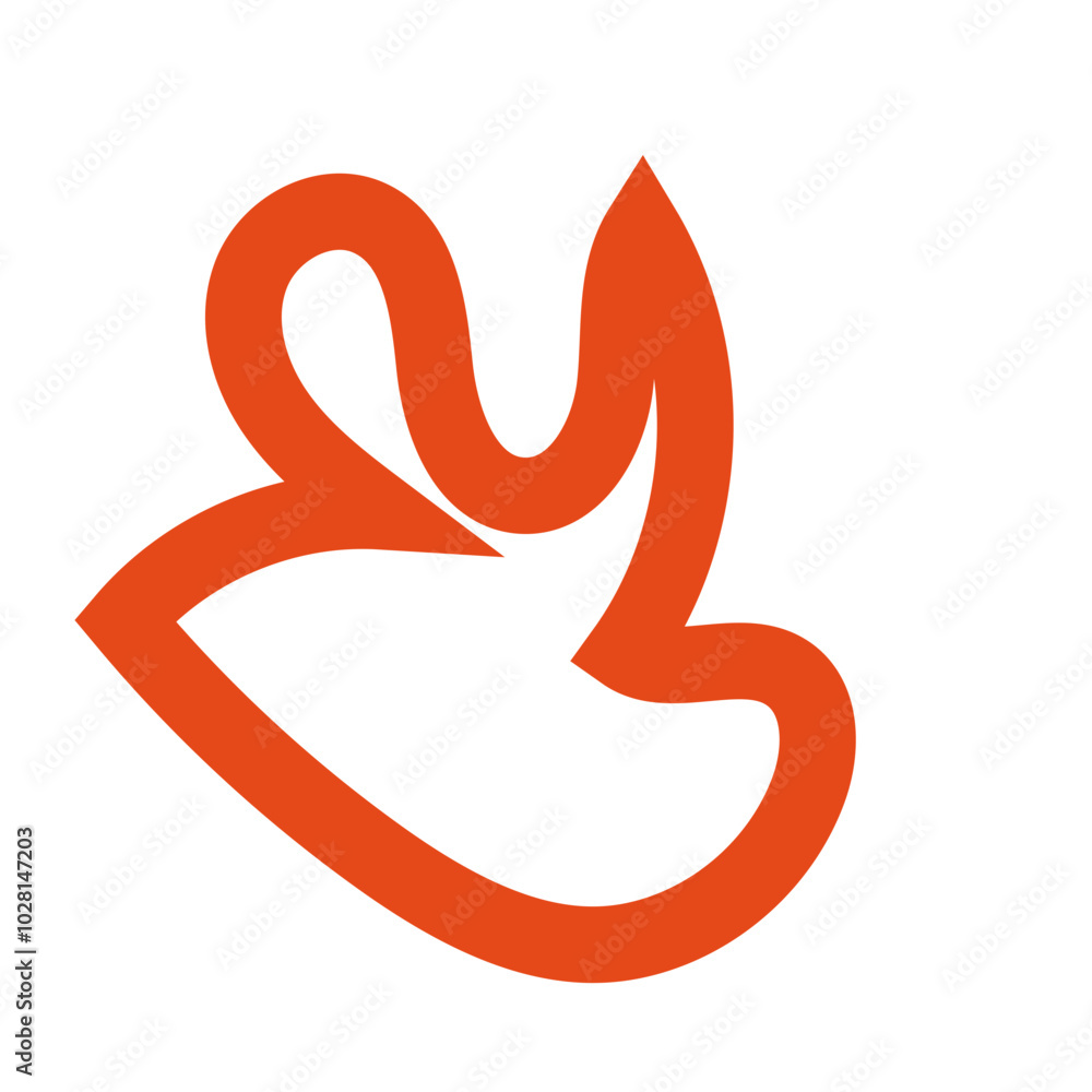 Orange outline abstract shapes Orange outline abstract shapes
