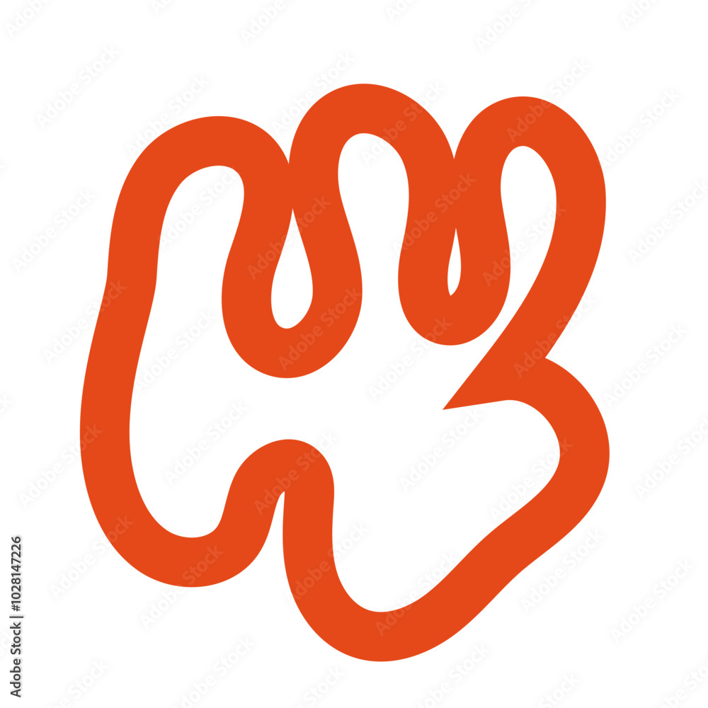 Orange outline abstract shapes Orange outline abstract shapes