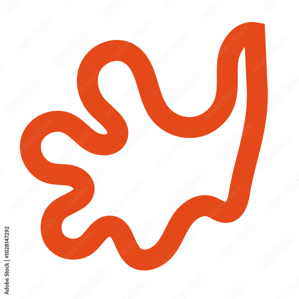 Orange outline abstract shapes Orange outline abstract shapes