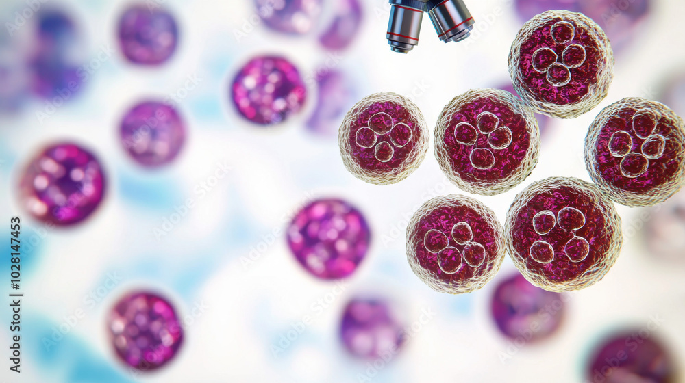 Microscope View of Cell Division Microscope View of Cell Division