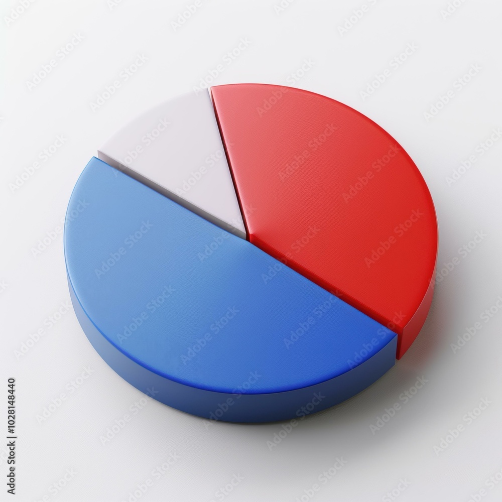 A pie chart divided into three sections. AI. A pie chart divided into three sections. AI.