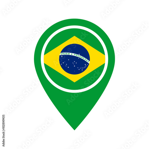Brazil flag location icon