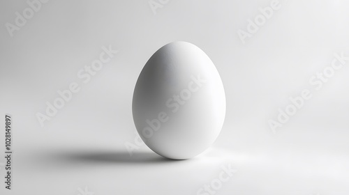 White egg - isolated on white background. 