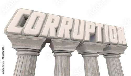 фотографія Corruption Marble Columns Pillars Misconduct Criminal Government Institution Ill