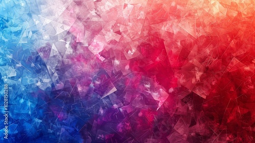 Wallpaper A vibrant and modern abstract background featuring red, white, and blue geometric shapes