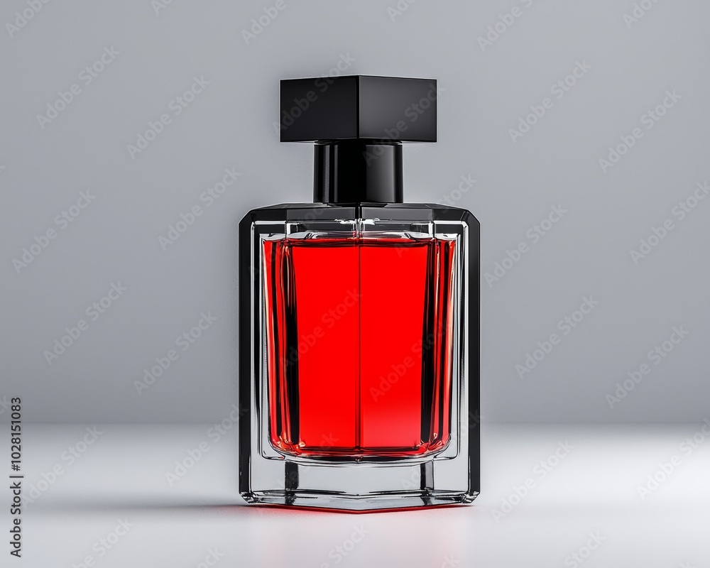 Elegant Minimalist Perfume Bottle with Matte Black Top Elegant Minimalist Perfume Bottle with Matte Black Top