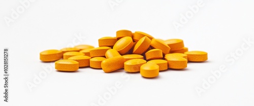 Medications arranged in rows, showcasing various forms like pills, capsules, and tablets