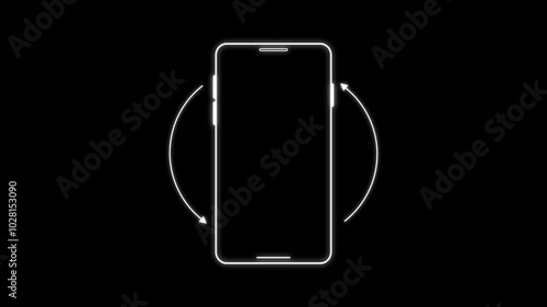 Animation of Please Rotate Your Phone to Landscape 90 Rotation for Better Experience. Turn you Smart phone rotate device screen, Phone flip sign, Phone Rotation animation 