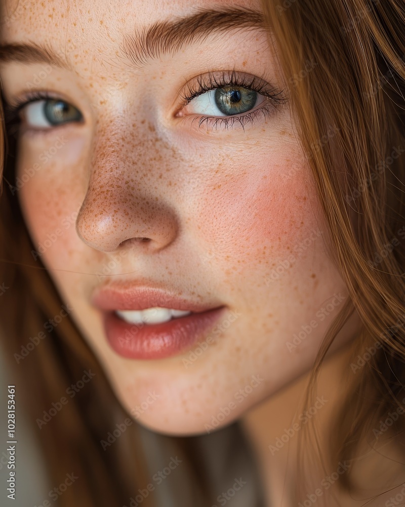 Teen Girl Portrait with Natural Light and Freckles Teen Girl Portrait with Natural Light and Freckles