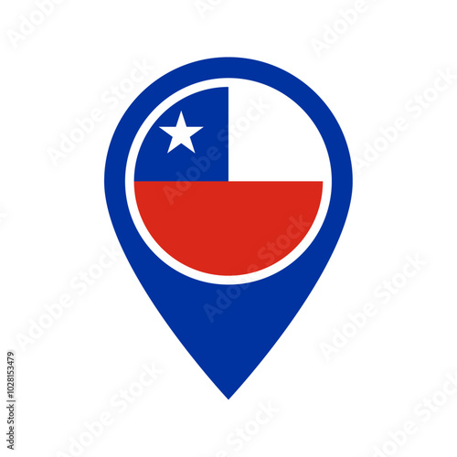 Chile flag location icon