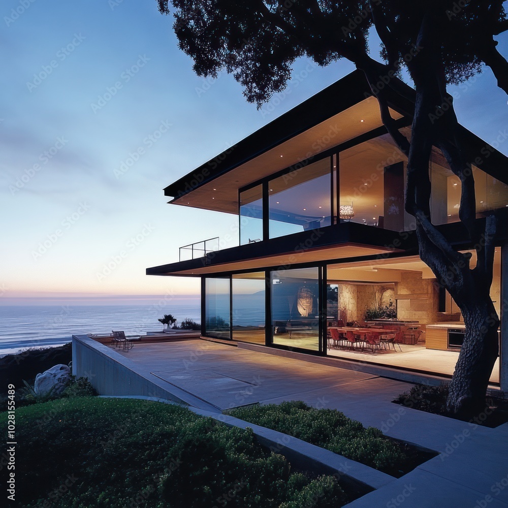 Fototapeta premium Coastal beach house architecture