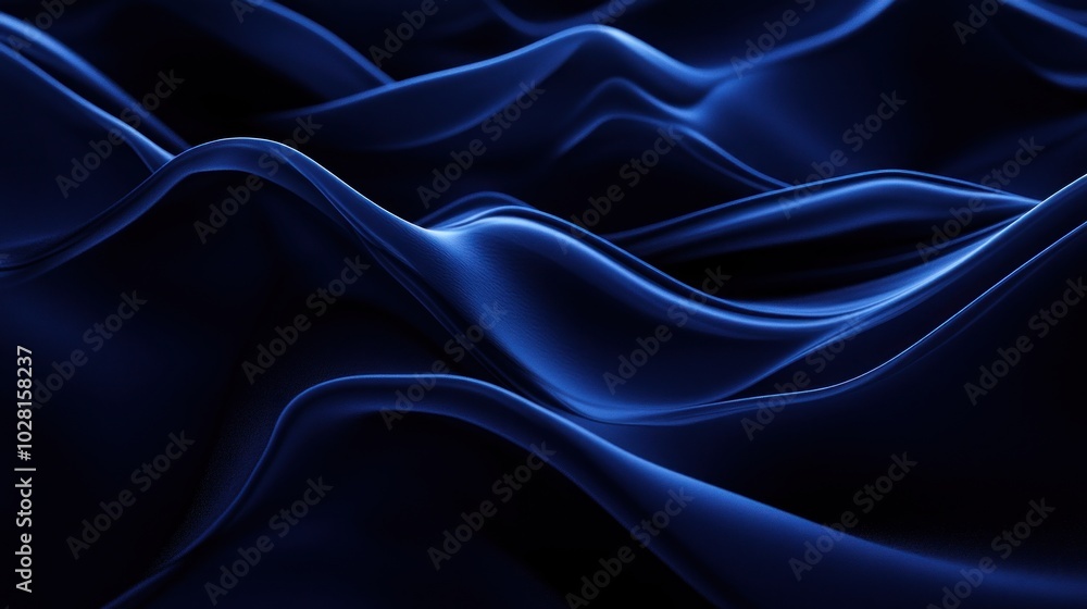 Obraz premium Abstract Blue Fabric Waves