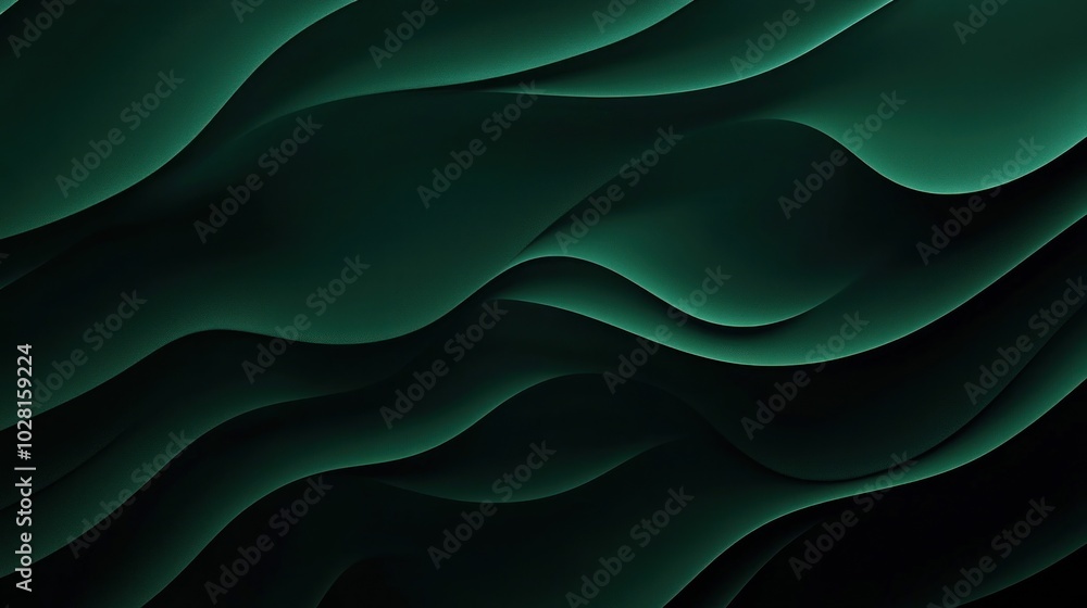 Obraz premium Abstract Green Wave Background