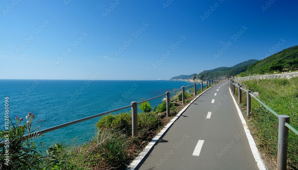 해안선을 따라 이어진 자전거 도로, 산책 코스 해안선을 따라 이어진 자전거 도로, 산책 코스