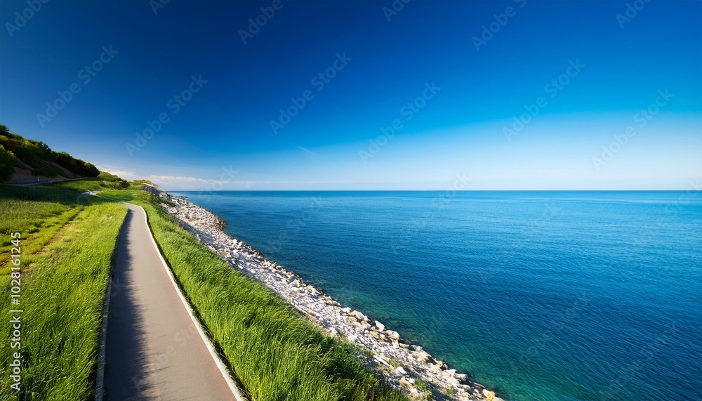 해안선을 따라 이어진 자전거 도로, 산책 코스 해안선을 따라 이어진 자전거 도로, 산책 코스
