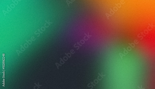 Red orange purple green grainy gradient background, abstract noise texture pastel vibrant banner, poster header backdrop design