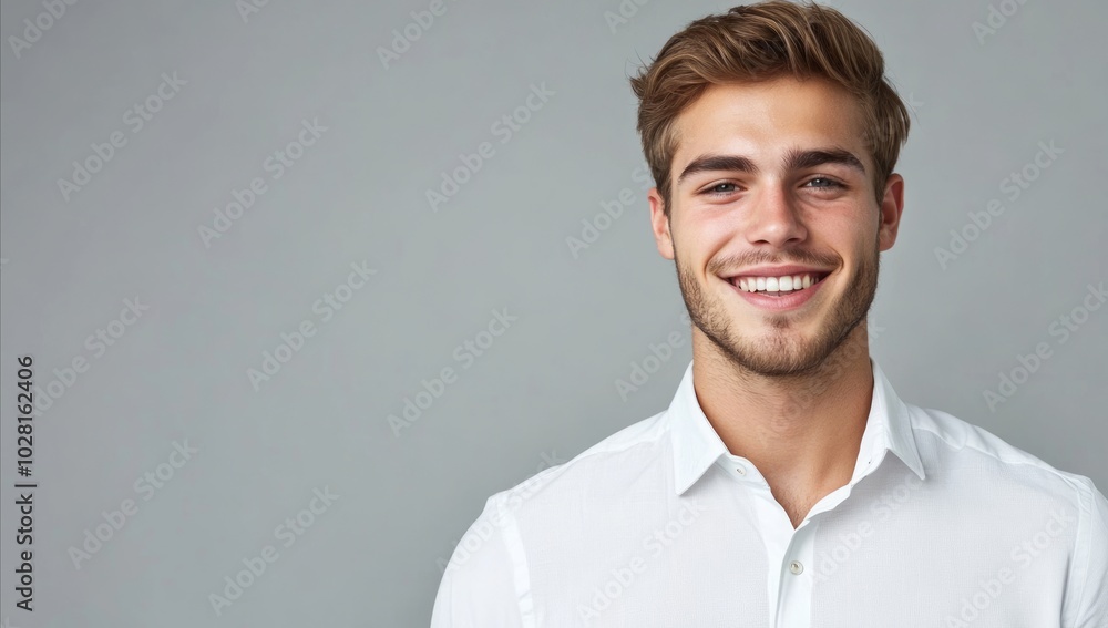 Happy man with a bright smile. Happy man with a bright smile.