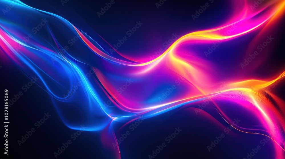 Abstract Neon Lights Flowing Abstract Neon Lights Flowing