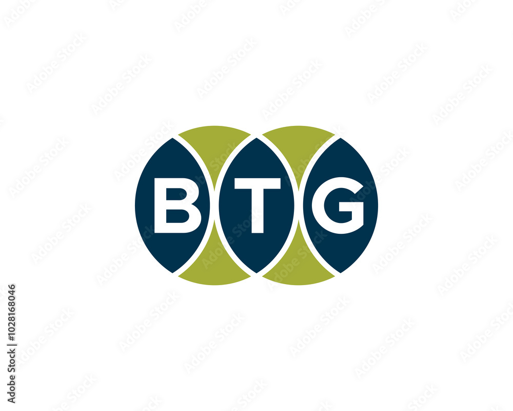 BTG logo design vector template. BTG
