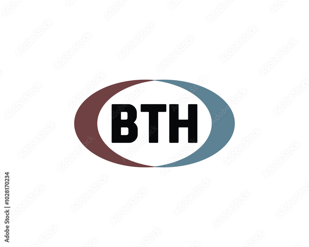 BTH logo design vector template. BTH