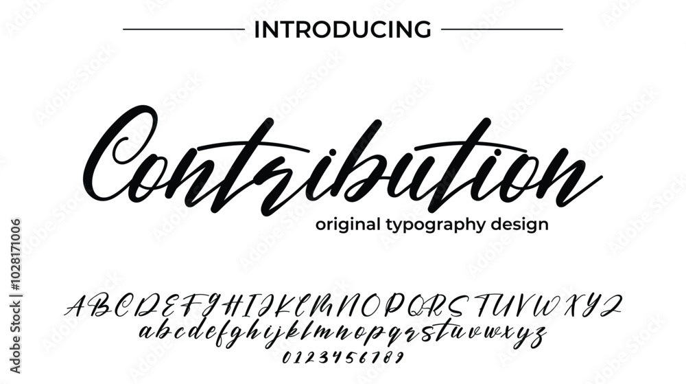 Contribution Font Stylish brush painted an uppercase vector letters, alphabet, typeface Contribution Font Stylish brush painted an uppercase vector letters, alphabet, typeface