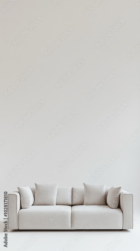 Modern white sofa minimal decor interior design Modern white sofa minimal decor interior design