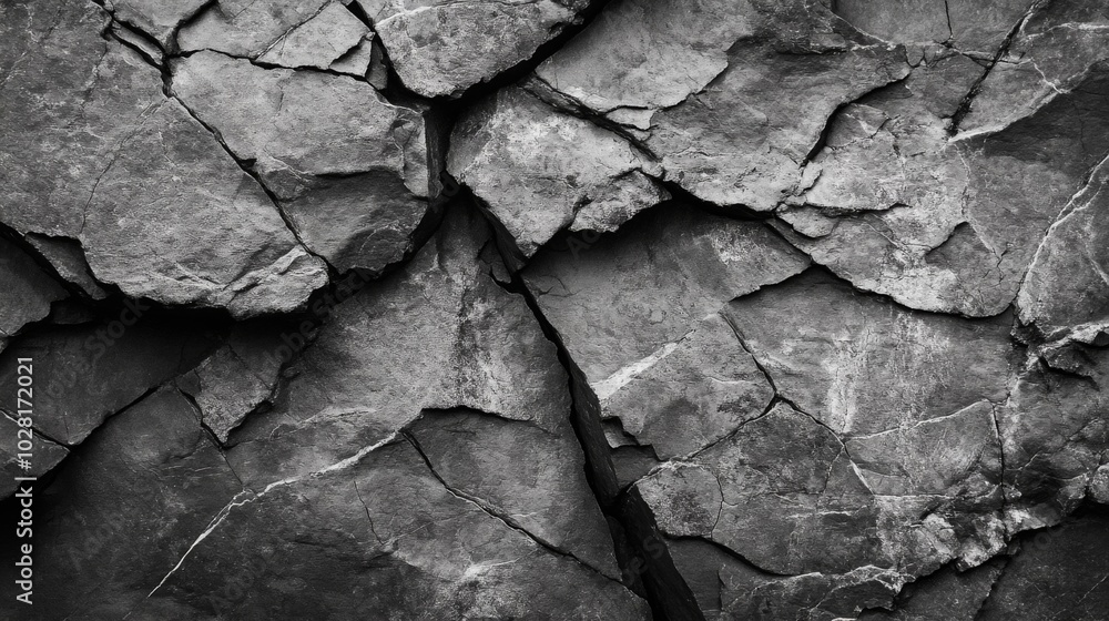 Cracked and Weathered Black and White Stone Texture Cracked and Weathered Black and White Stone Texture