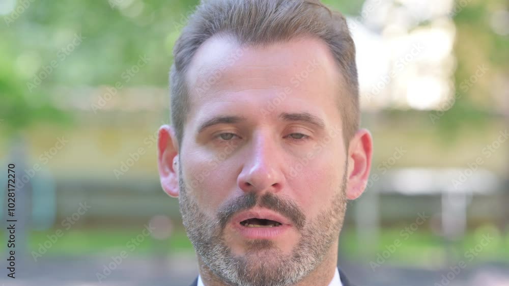Close up of Shocked Face of Middle Aged Businessman Close up of Shocked Face of Middle Aged Businessman
