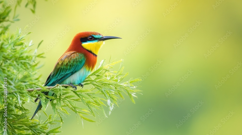 Fototapeta premium Colorful Bird on a Branch