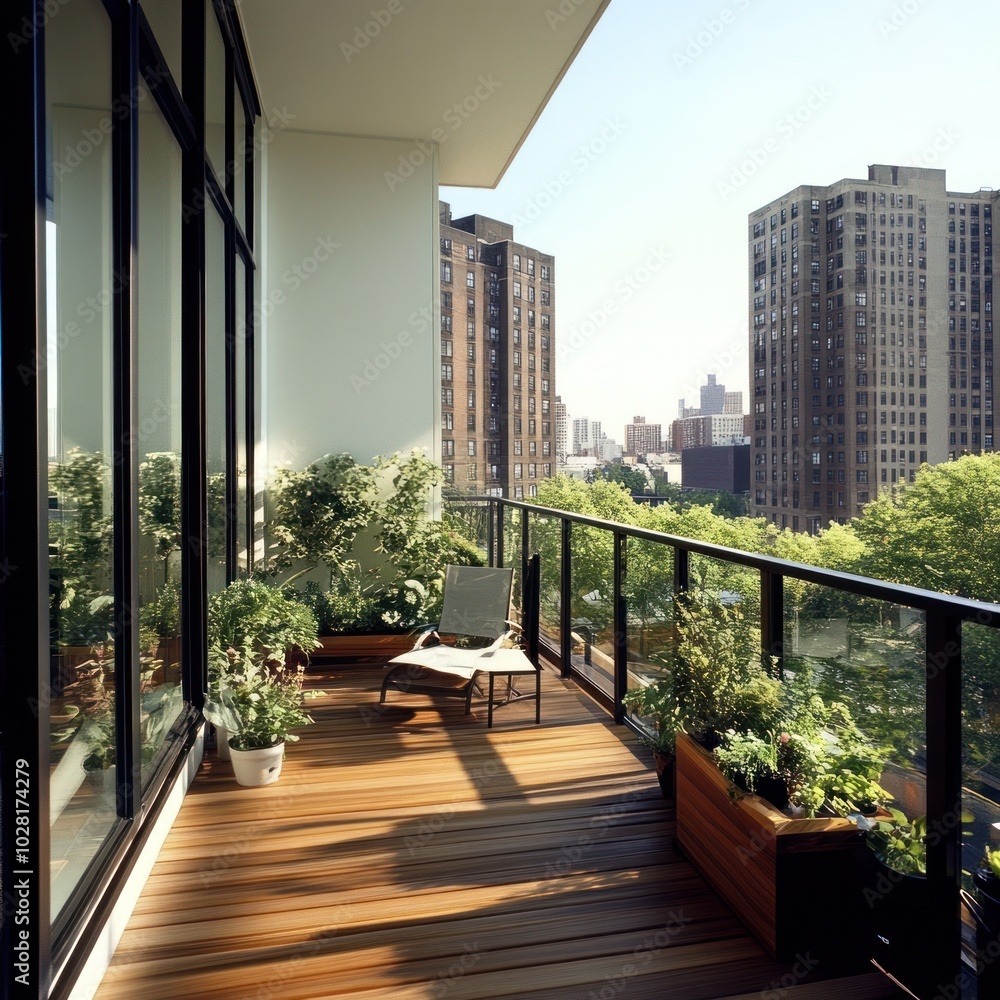 Fototapeta premium Contemporary urban balcony ideas